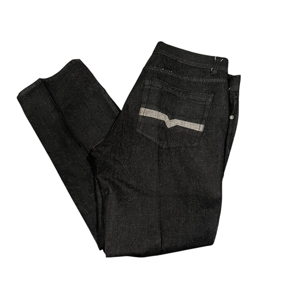 Young Rich & Famous Y2K Streetwear Dark Black Wash Denim Jeans 42 Big & Tall